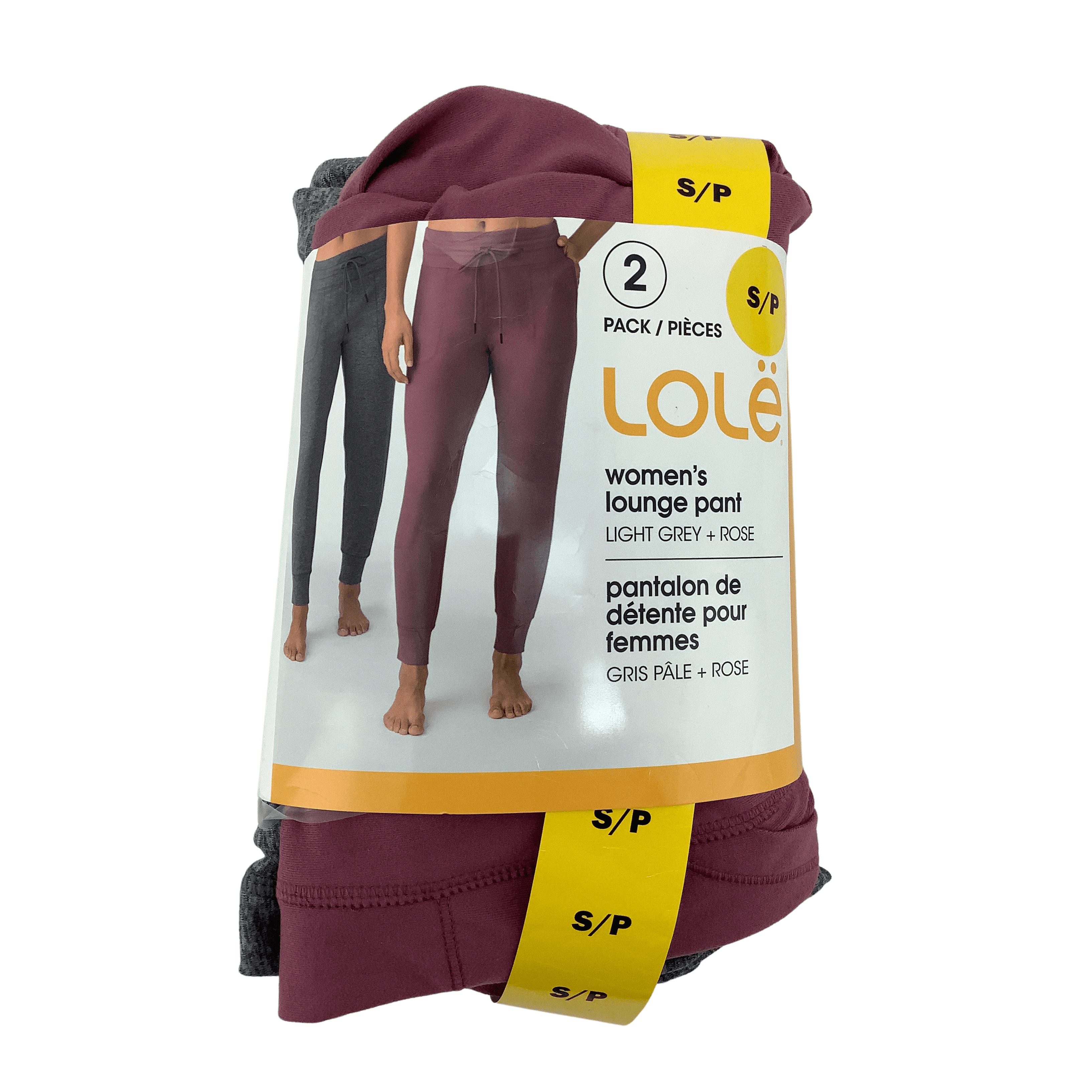 Lolë Women's Lounge Pants / 2 Pack / Grey and Rose / Various Sizes