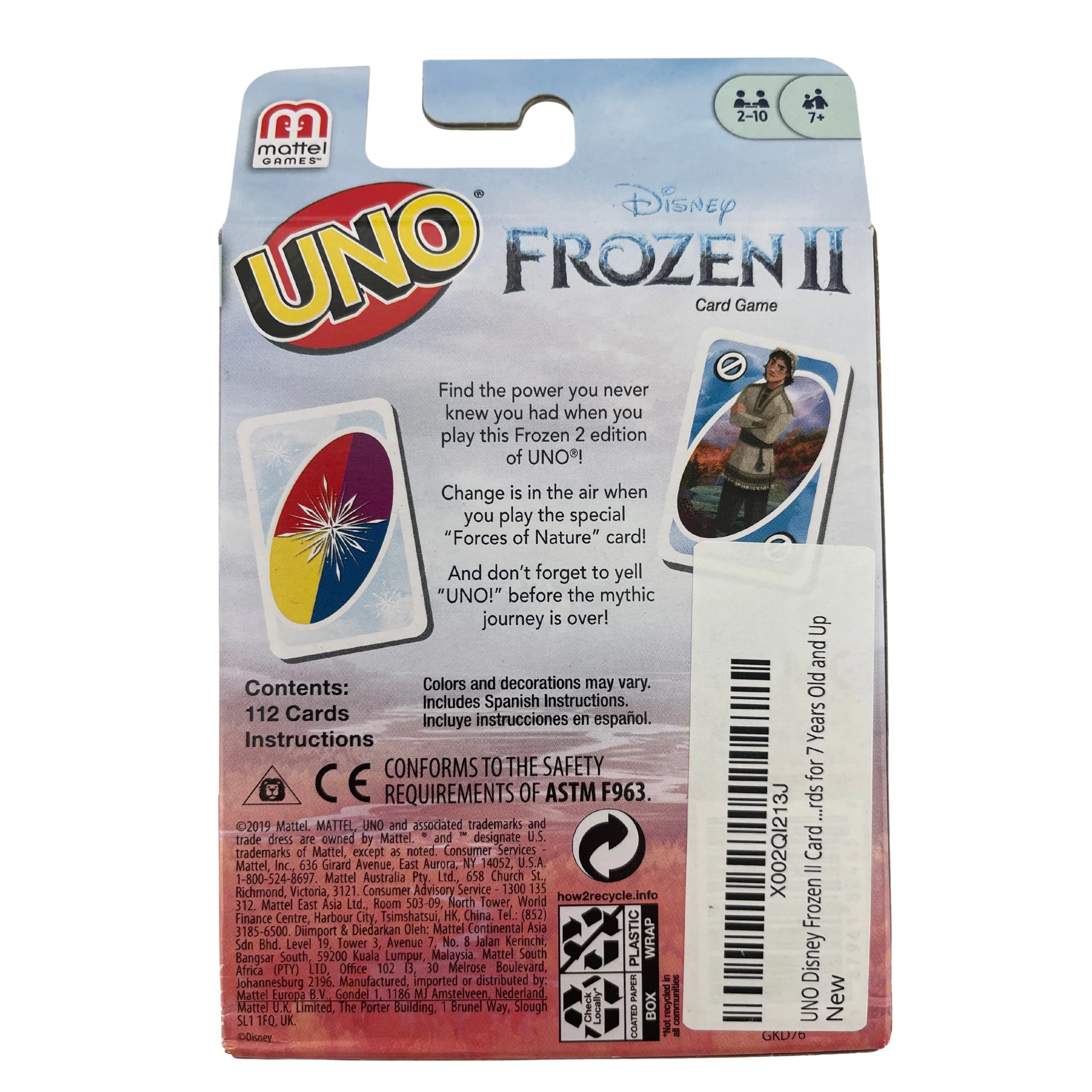UNO The Card Game / Disney Frozen II Edition / Family Card Game