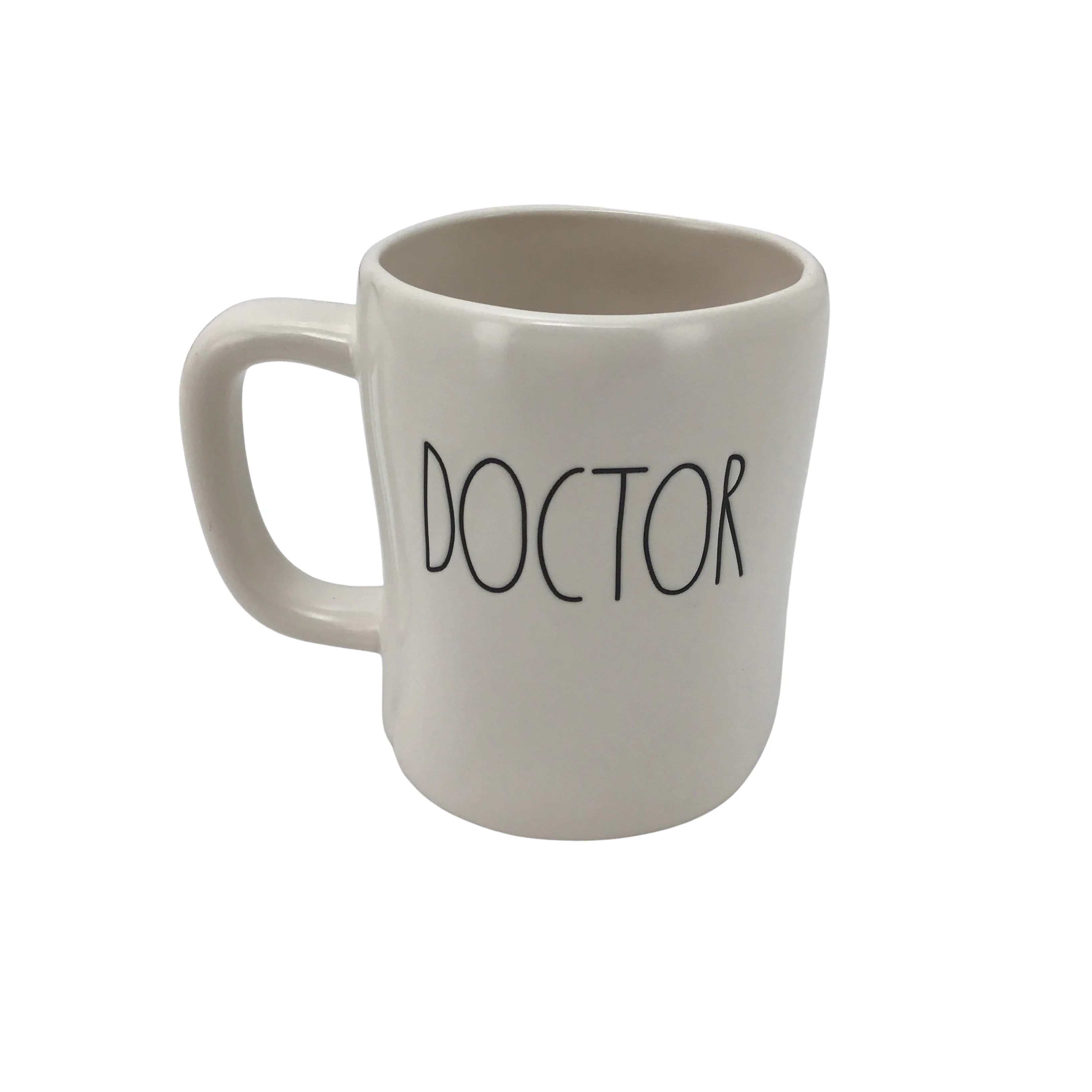 Rae Dunn: Coffee Mug / White / "Hero" /"Doctor" / Ceramic Mug