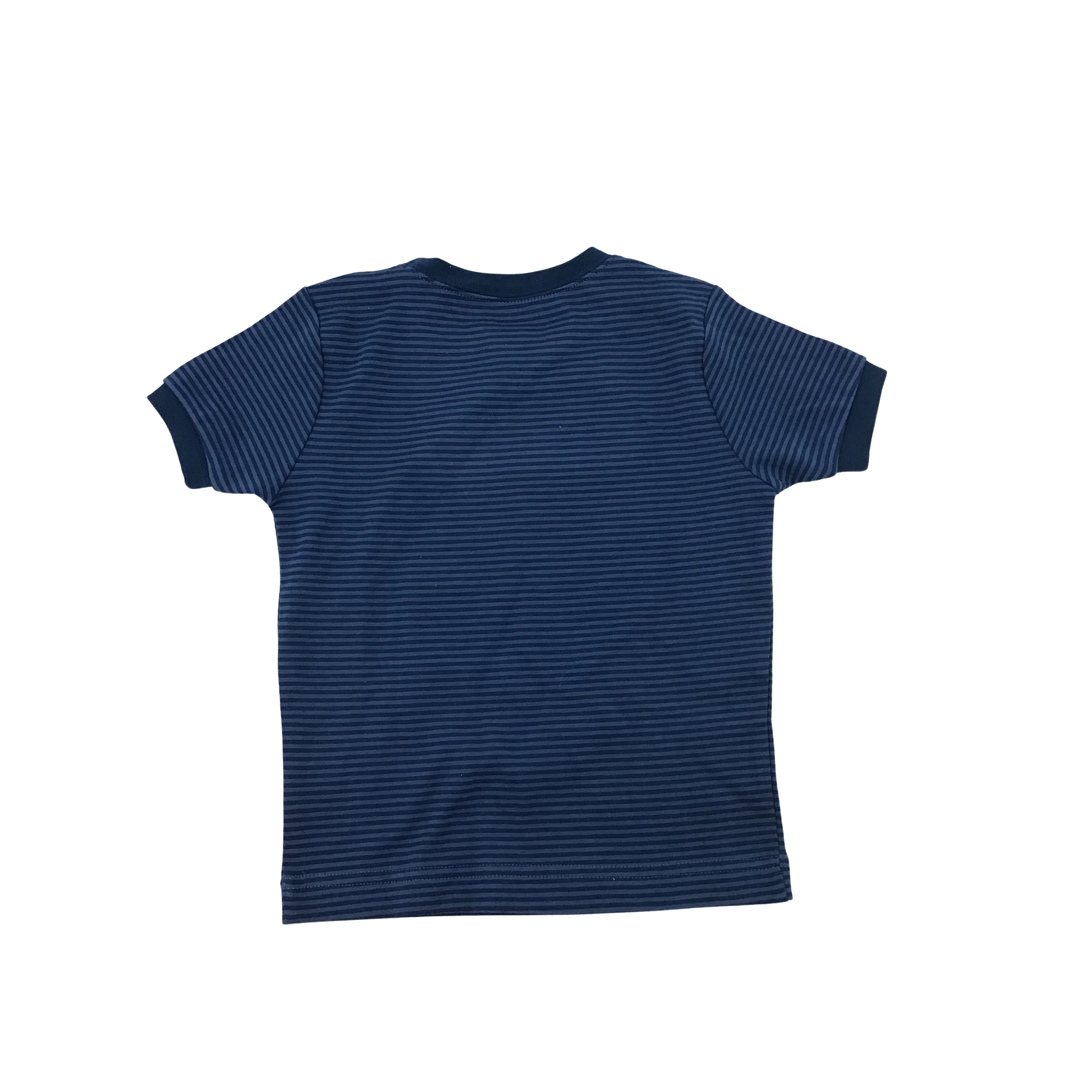 Pekkle: Boy's T-shirt / Blue / Striped / Skateboards / 4/5
