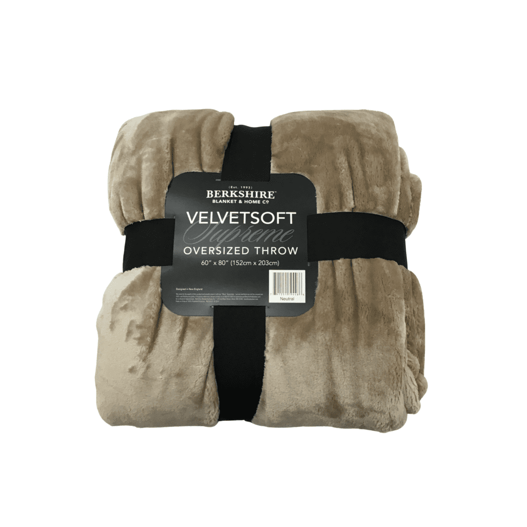 Berkshire Velvet Soft Throw Blanket Brown CanadaWide Liquidations