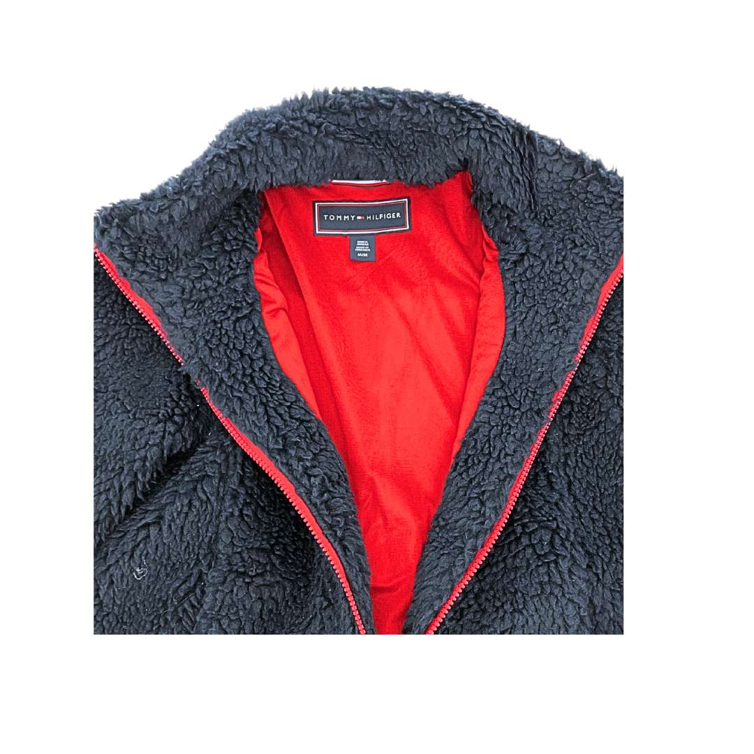 Tommy Hilfiger Women's Navy Fuzzy Jacket 03