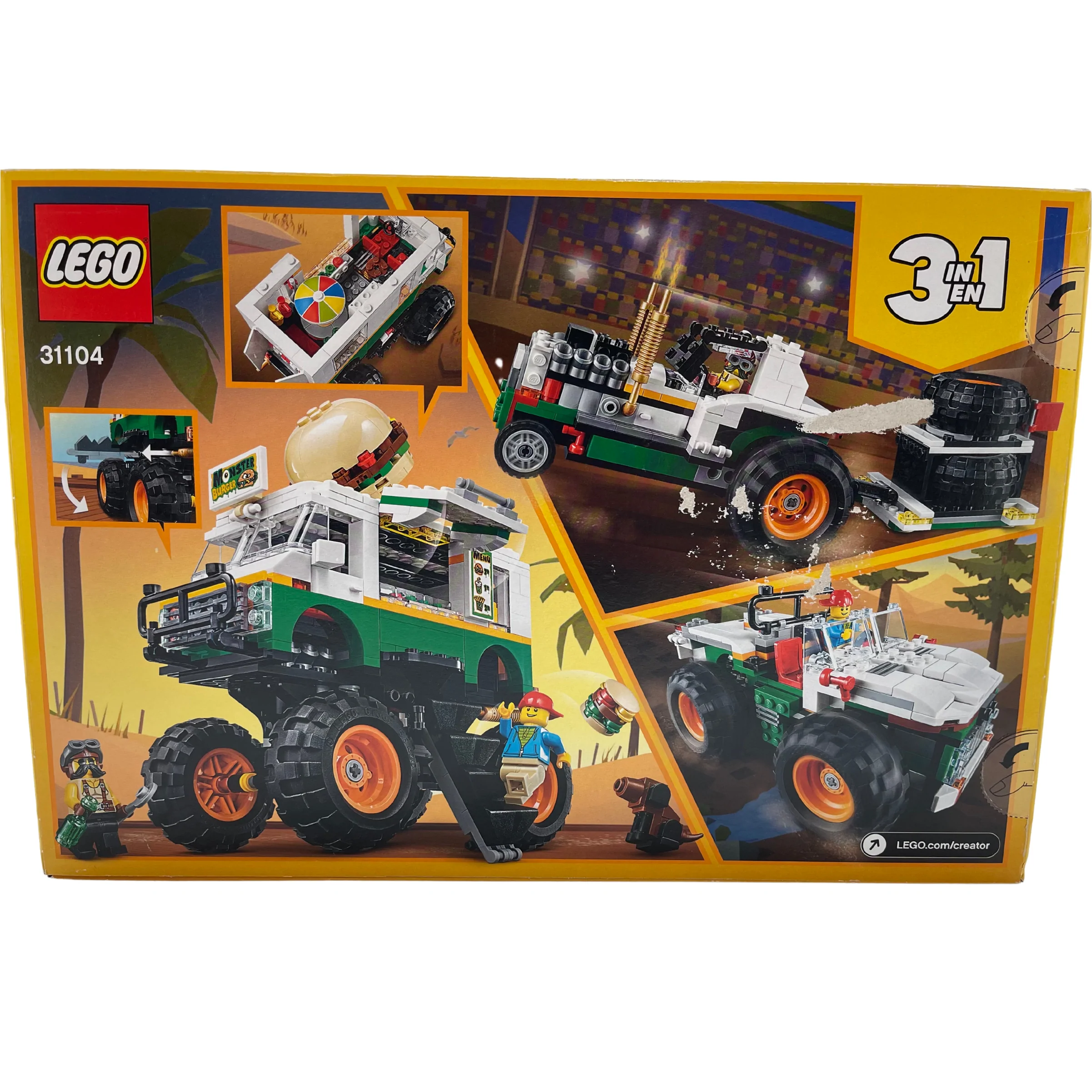 Lego Creator Monster Burger Truck Building Toy / 3-in-1 / 31104 / 499 Pieces **DEALS**