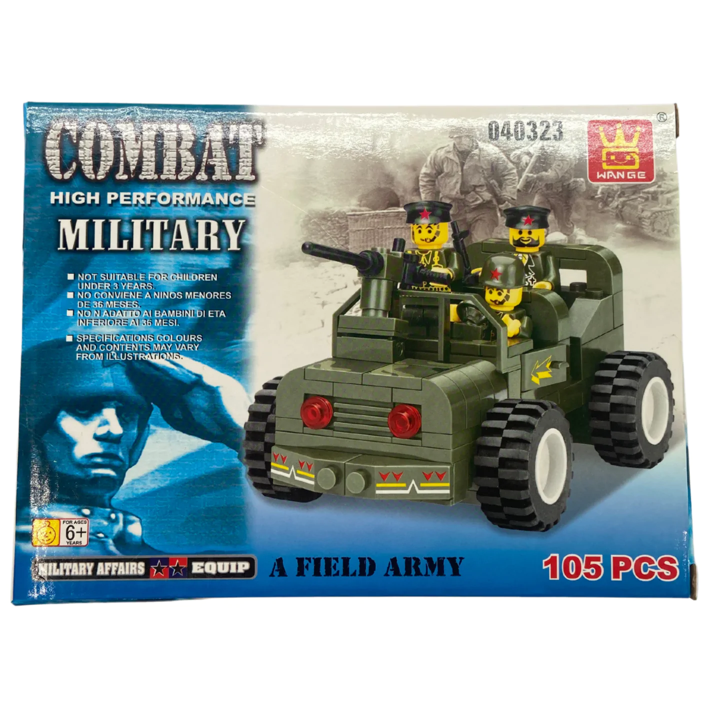 Wange Combat Military Army Truck / 105 Pieces