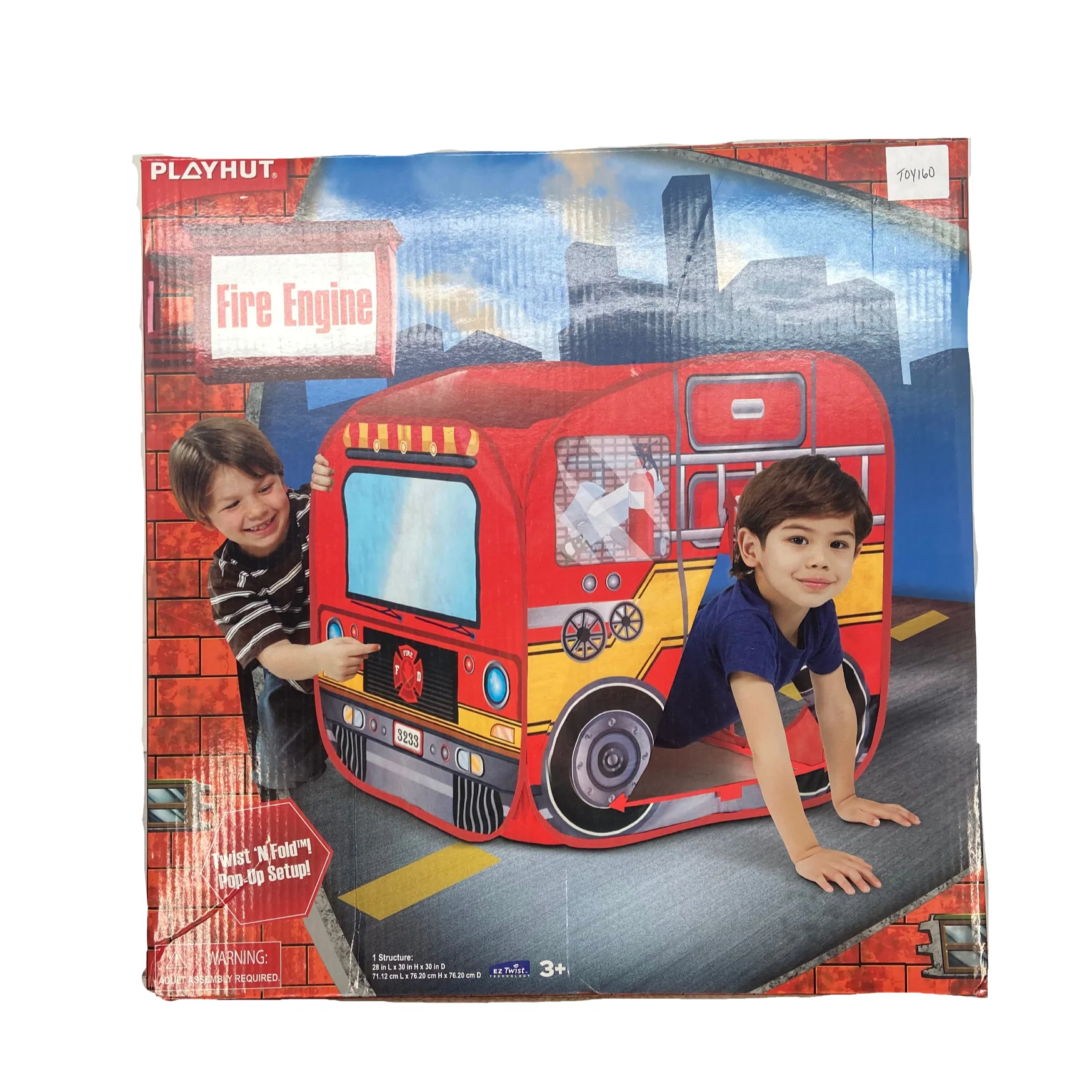 Play Hut Fire Engine Play Structure Pop Up Tent Tunnel Easy