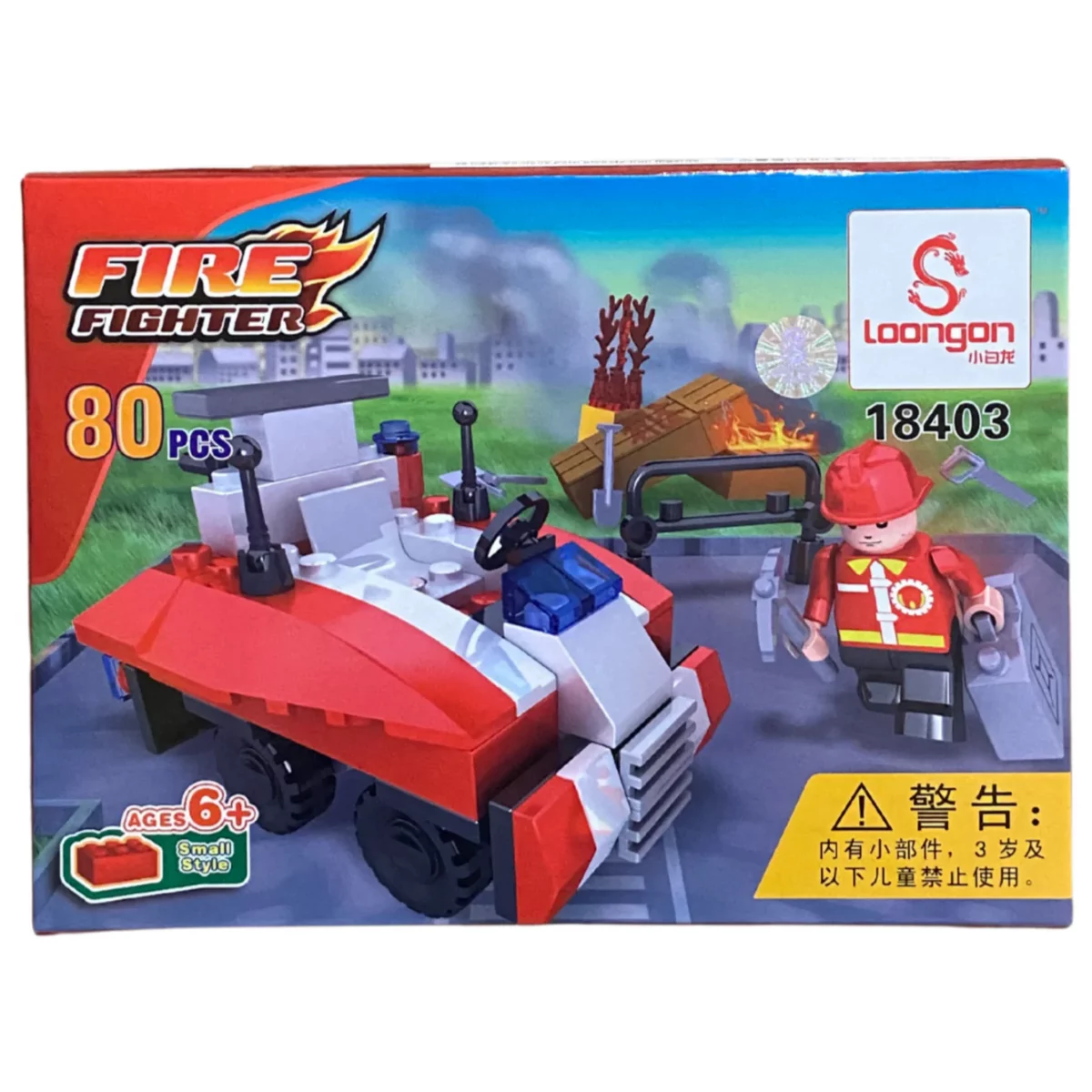 Loongon: Fire Fighter / 80 Pieces / Building Set