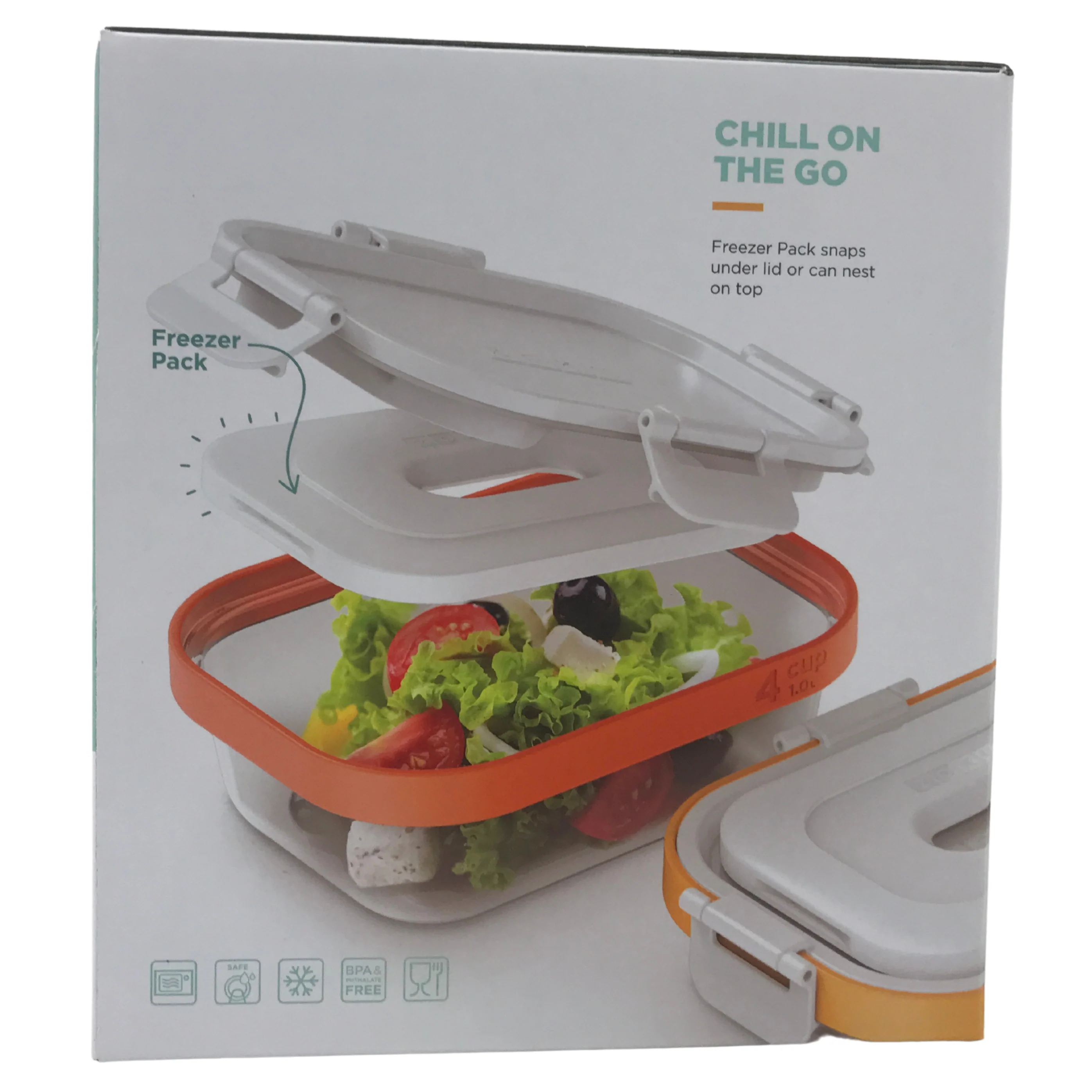 Zoku Stacking Containers: Lunch Containers / Tupperware Container / 5 Containers / Ice Pack / Small, Medium & Large