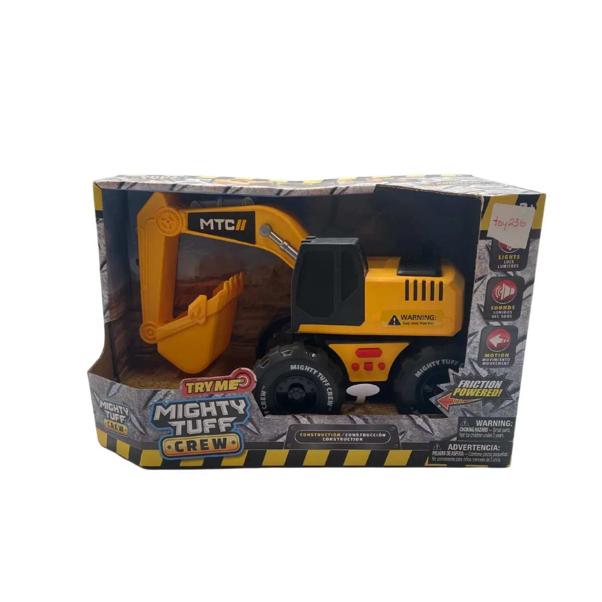 Mighty Tuff Crew: Excavator / Yellow / Sounds / Light Up / Motion
