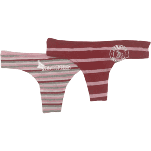 NHL Ottawa Senators Ladies Thong Underwear / Various Sizes / 2 Pack / Panties / Red & Pink / Ottawa Senators Logo