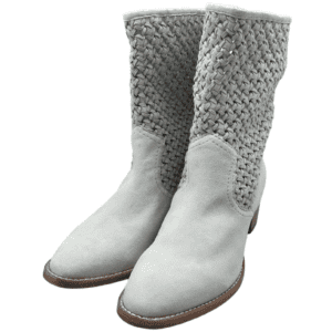 Rachel Zoe Women's Cowboy Boots / Off-White / Suede / Women's Western Boots / Size 9