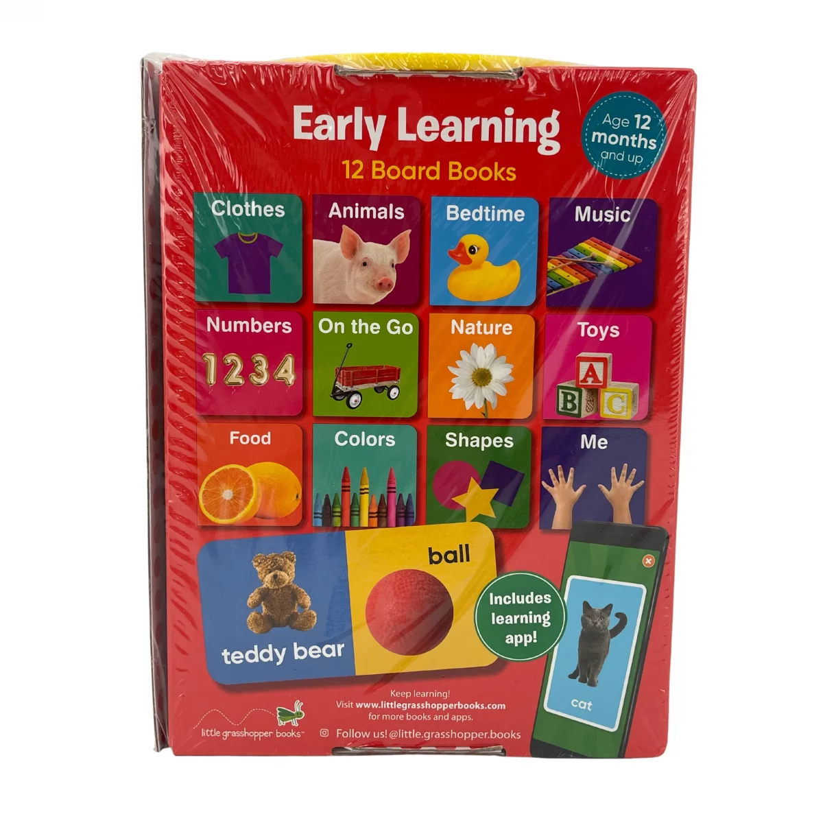 Little Grasshopper Books / 12 Board Books / Early Learning Books / 12 Months +