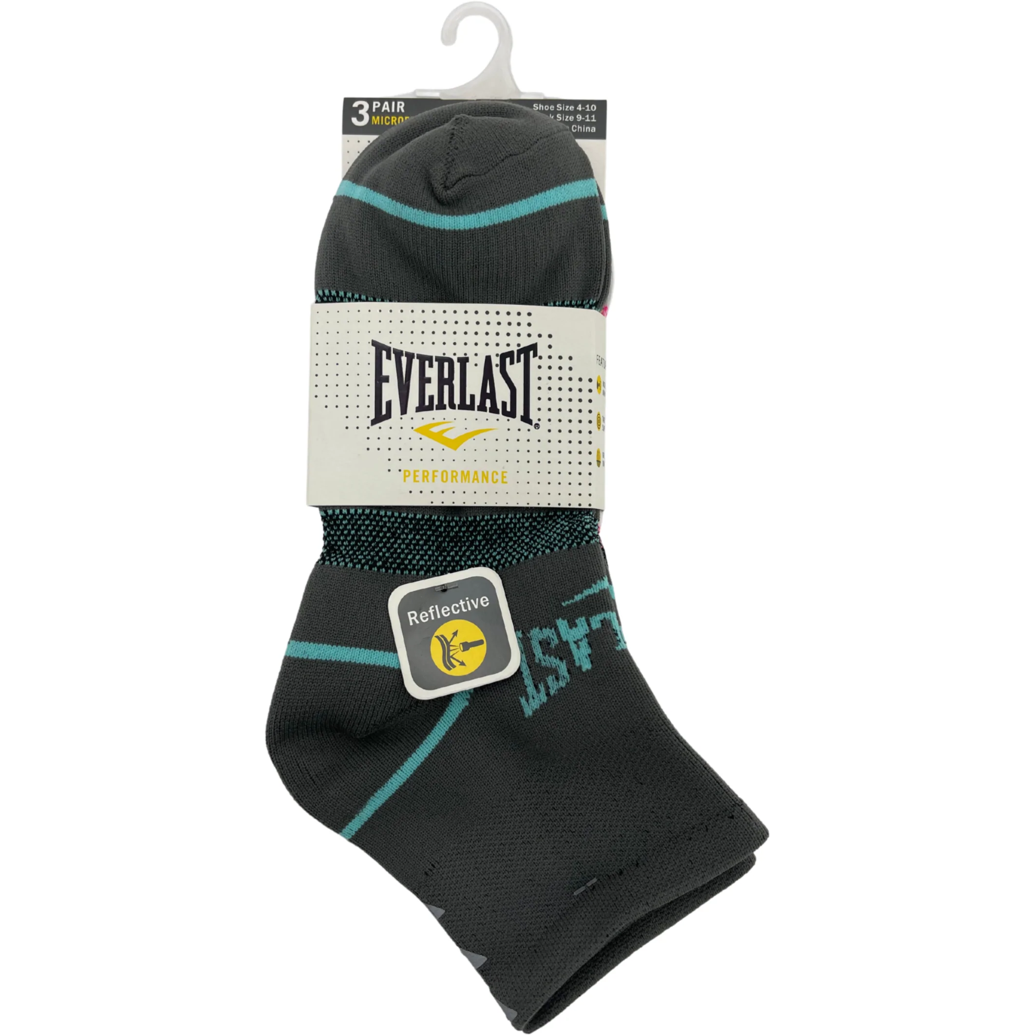Everlast Women's Performance Socks / 3 Pack / Shoe Size 4-10