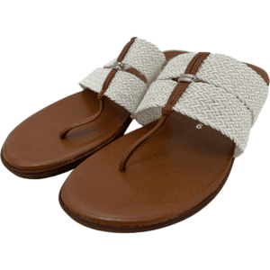 Italian Shoemakers Women's Sandals / White and Brown / Size 6 **No Tags**