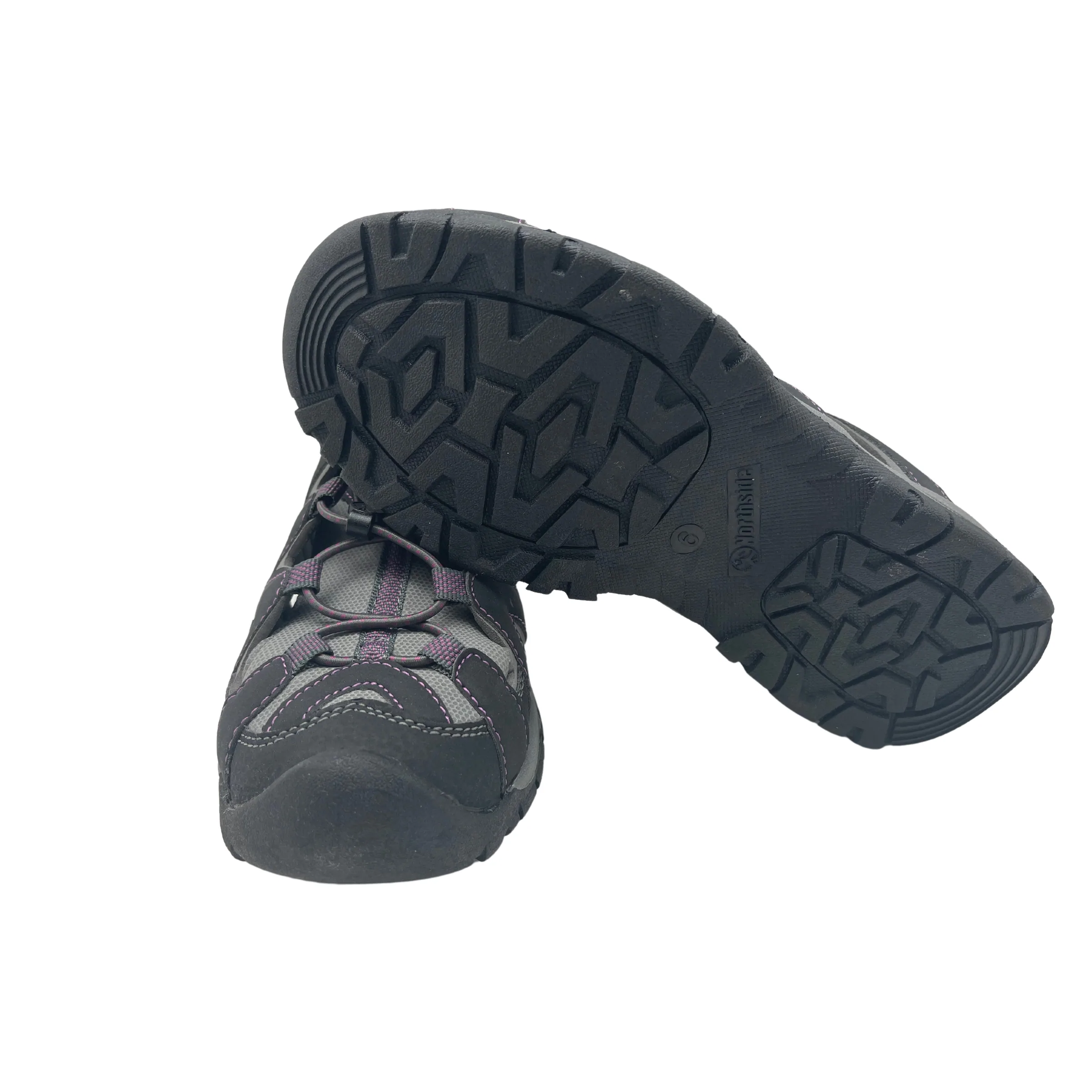 North Side Women's Sandals / Black with Purple / Sport Sandal / Size 6