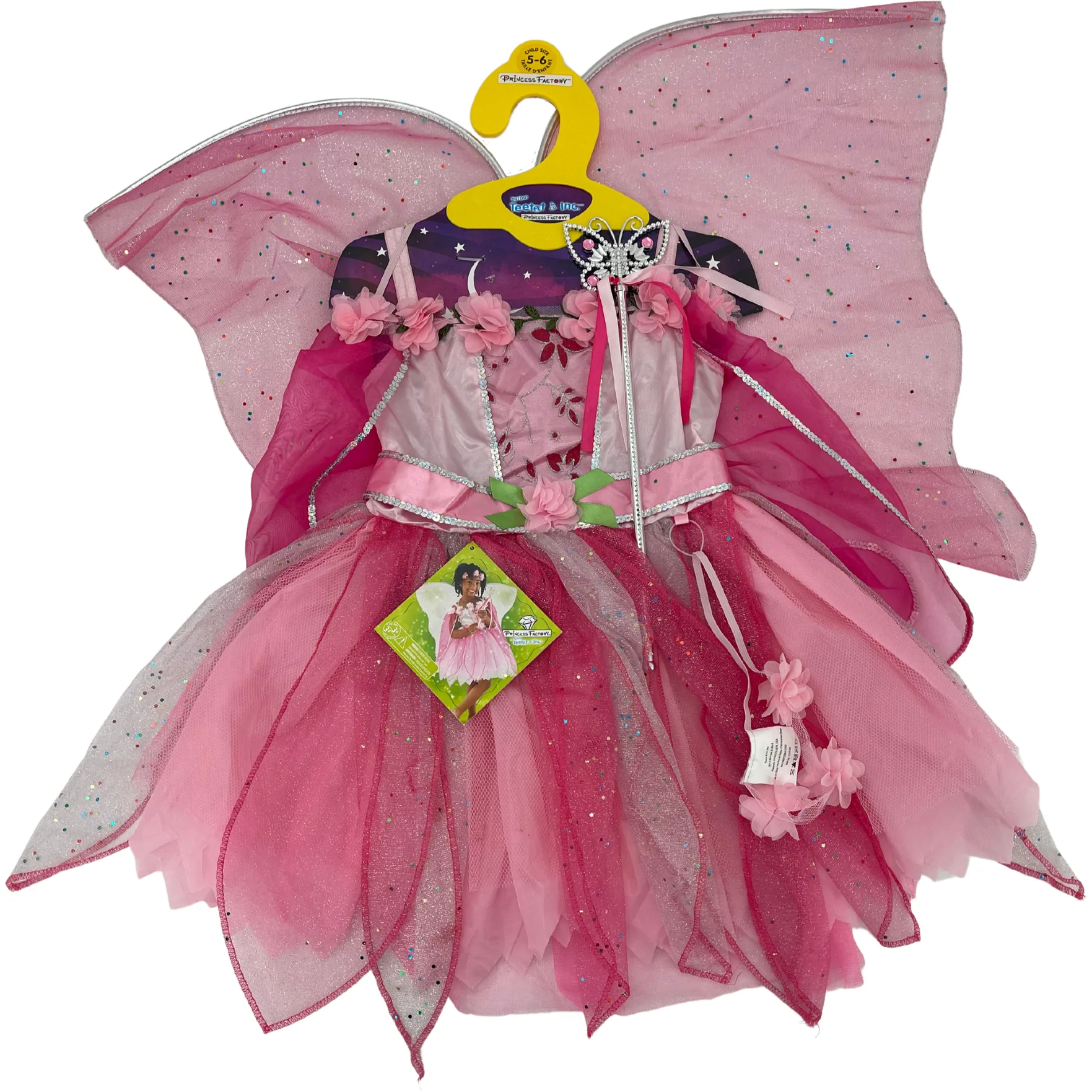 Teetot & Co Children's Halloween Costume / Pink Petal Fairy / Pretend Play / Various Sizes