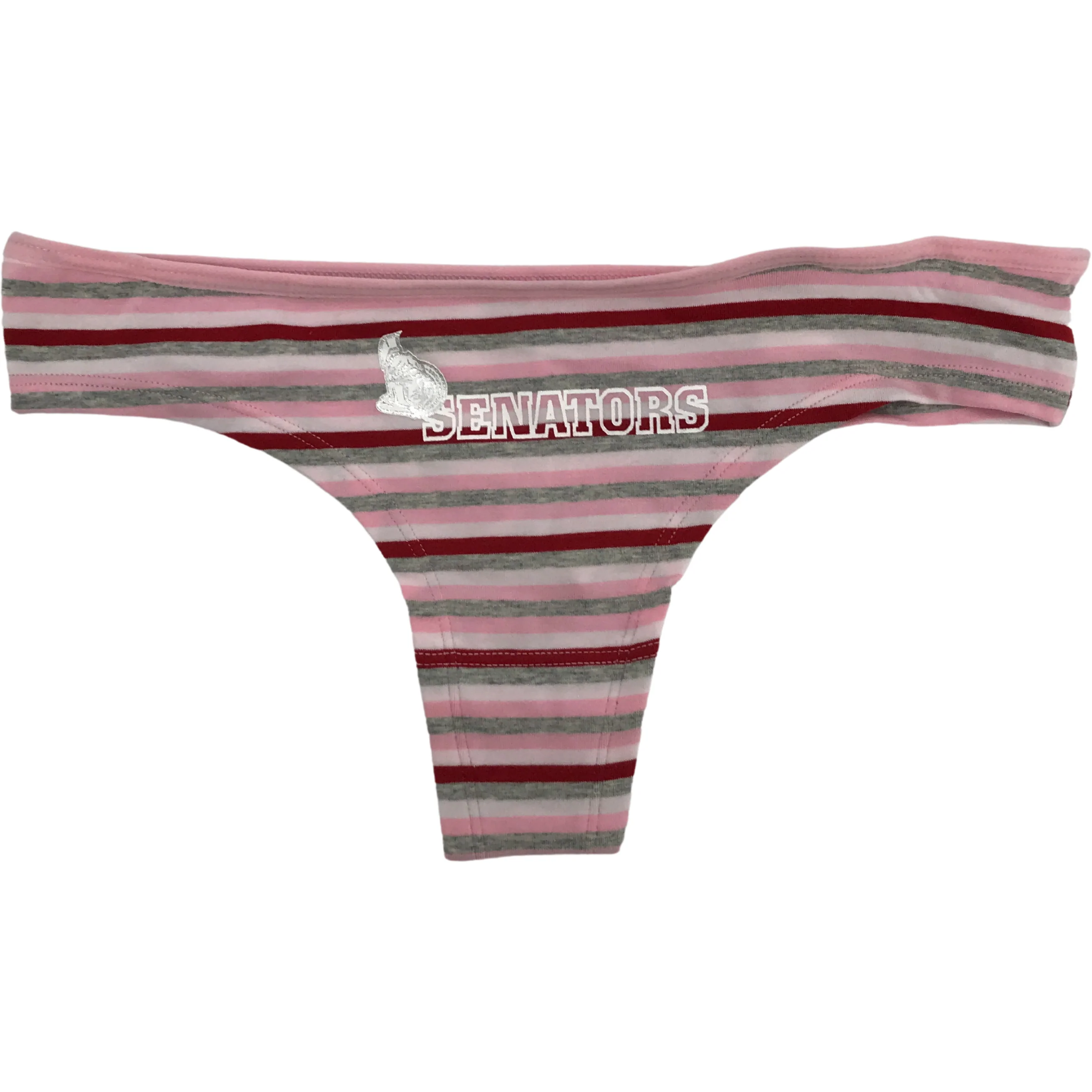 NHL Ottawa Senators Ladies Thong Underwear / Various Sizes / 2 pack / Panties / Red & Pink / Ottawa Senators Logo