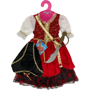 Teetot & Co Children's Halloween Costume / Red Pirate Princess / Pretend Play / Size 3-4