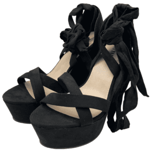 JustFab Women's Heels / Dahlia / Black Wedges / 5" Heel / Size 8