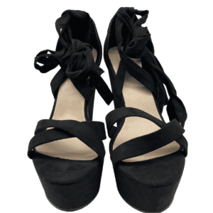 JustFab Women's Heels / Dahlia / Black Wedges / 5" Heel / Size 9