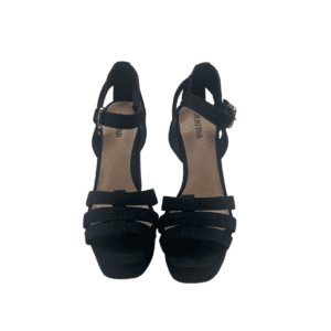 JustFab: Women's Heeled Sandal / Black / Margot / Size 6 / 5 Inch