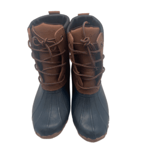Western Chief: Women's Boots / Rubber Rain Boot / Lace up / Mid Height / Brown / Blue / Size 10