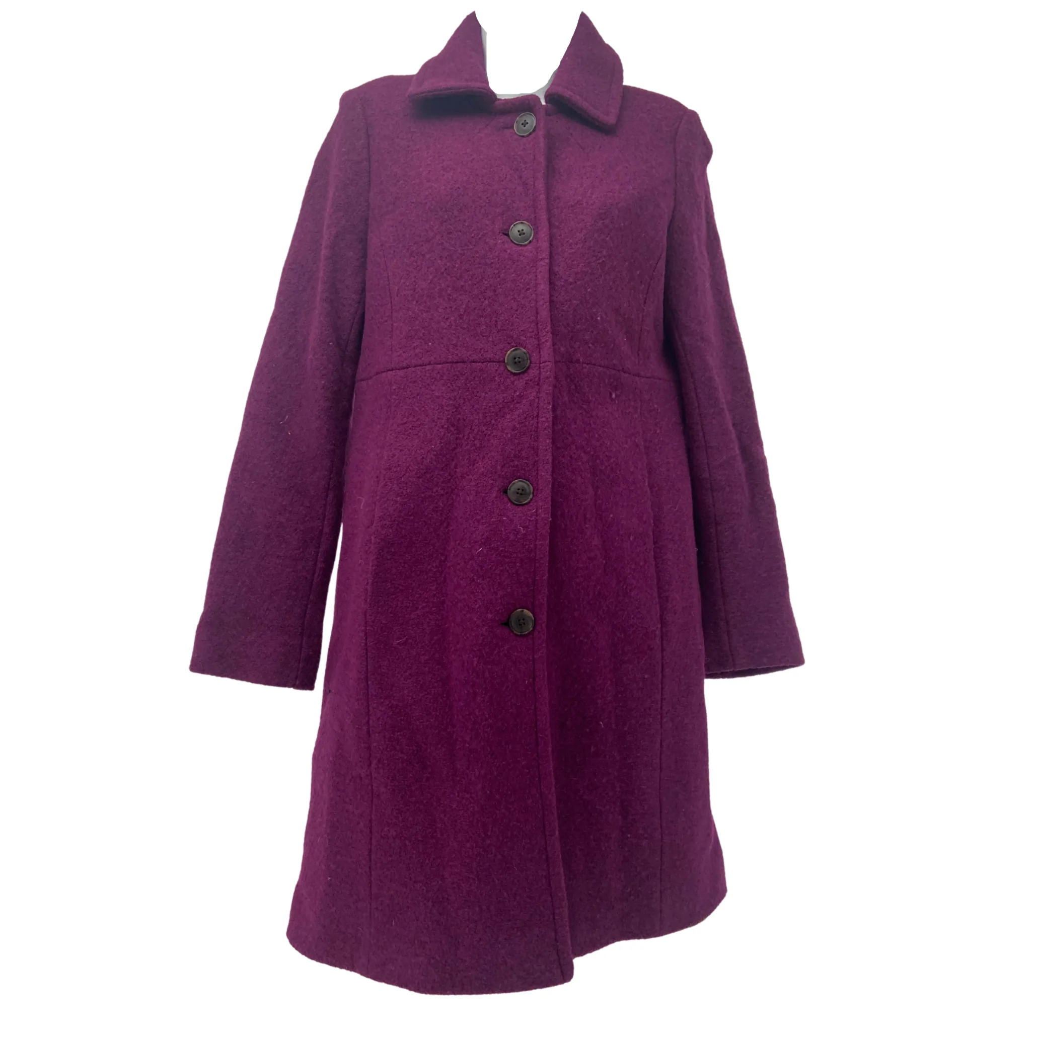 Lands'end: Women's Wool Jacket / Purple / Long / Size 6 **NO TAGS**