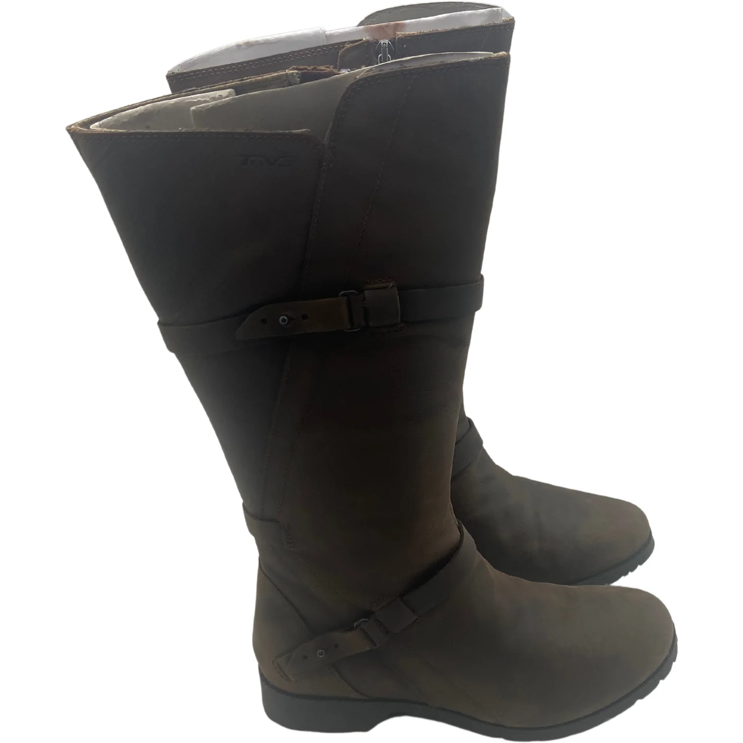 Teva: Womens Boots / Knee High / Delavina / Waterproof / Leather / Brown / Size 7.5