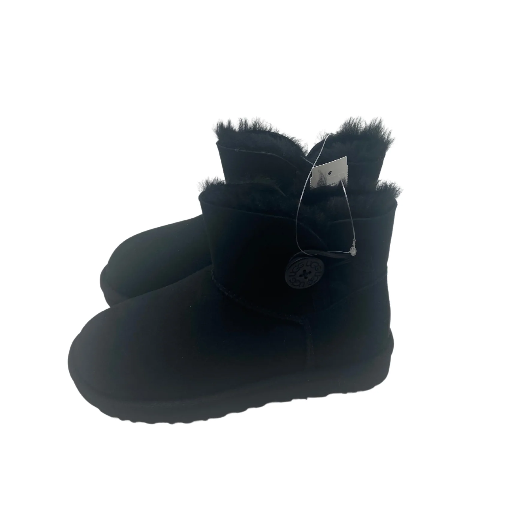 Ugg: Women's Boots / Winter Boots / Mini Bailey Button II / Black / Size 6