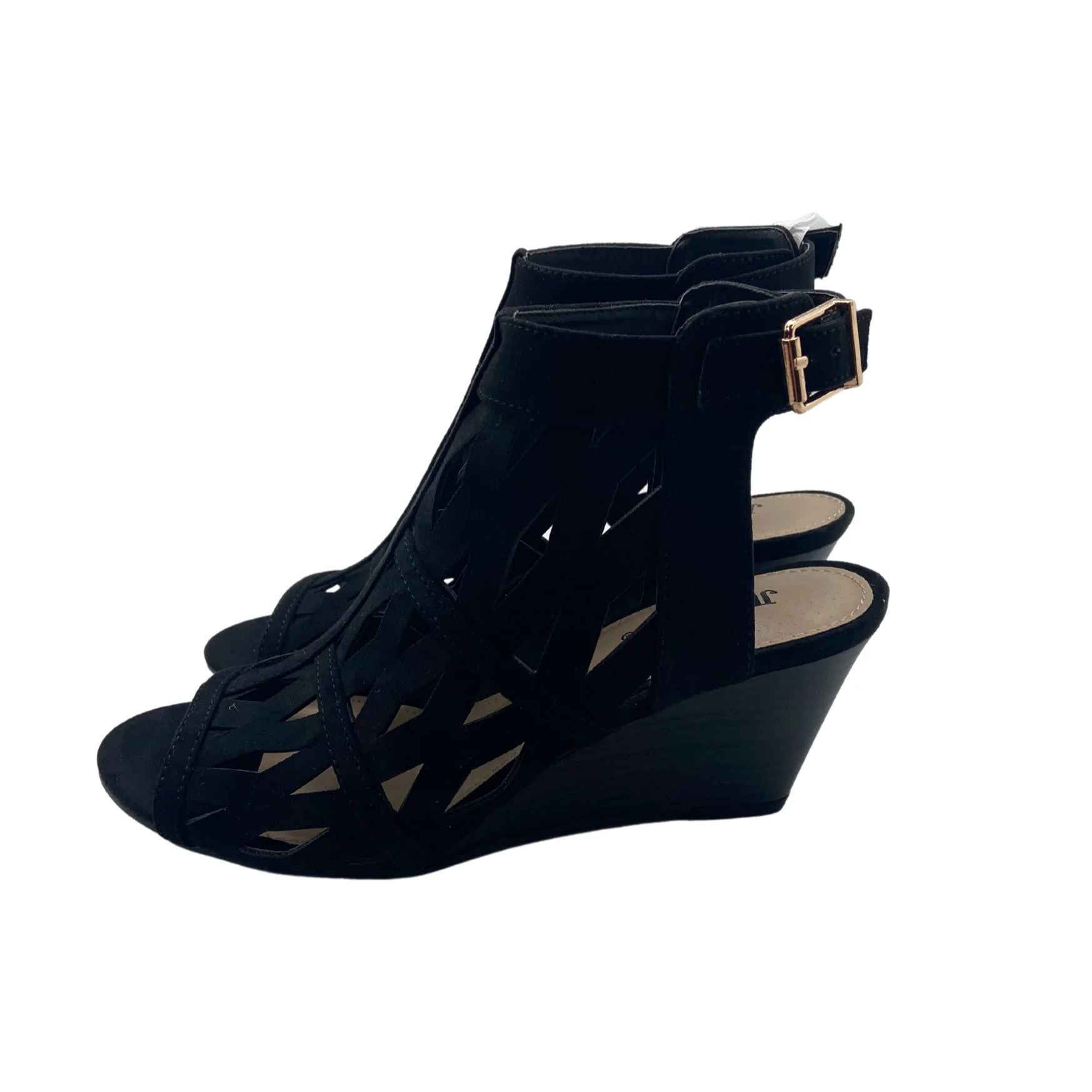JustFab Women's Heels / Camilla / Black Wedge / 2.5" Heel / Size 6