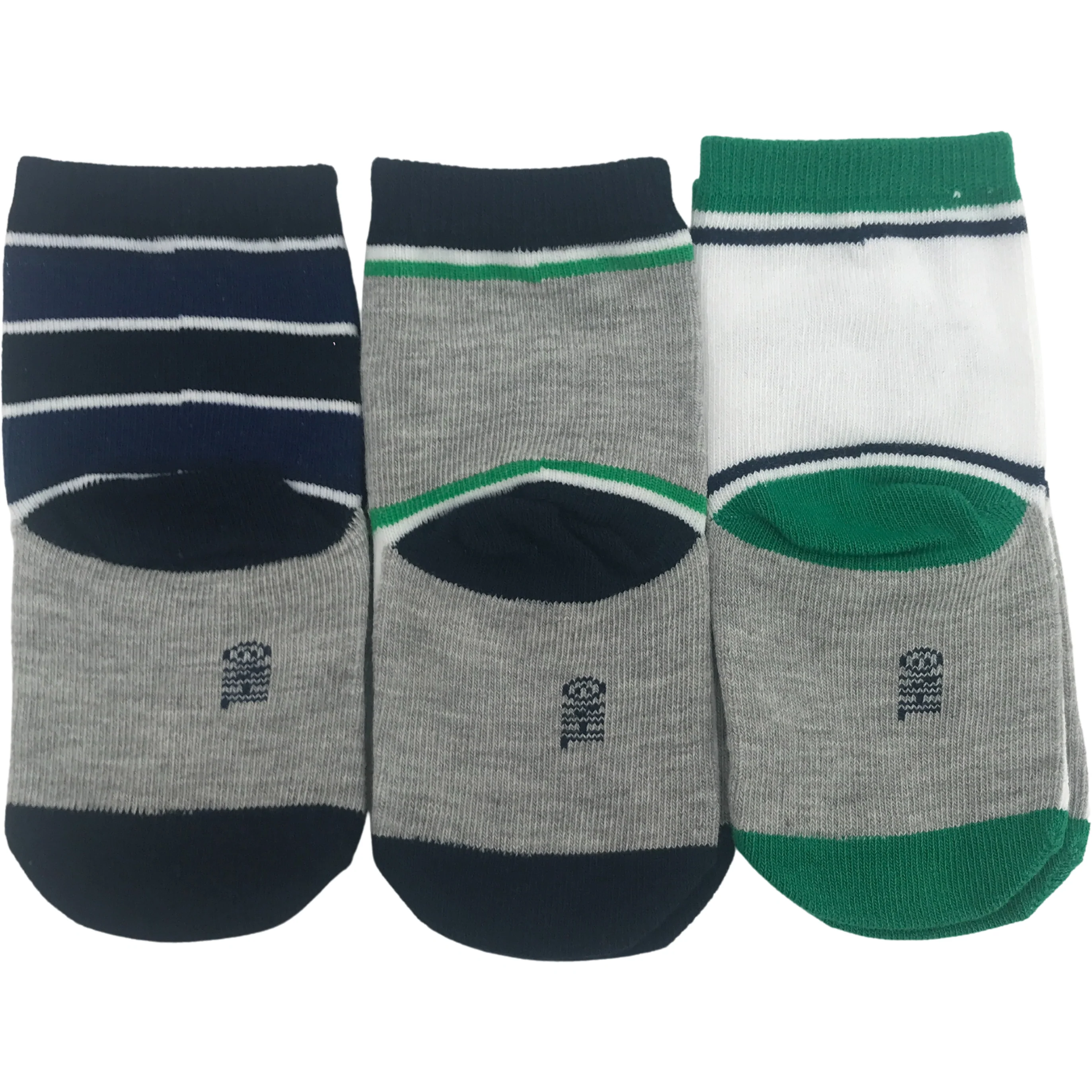 NHL Vancouver Canucks Toddler Socks / Grey, White, Blue, & Green / Vancouver Canuck Logo / 3 Pairs /