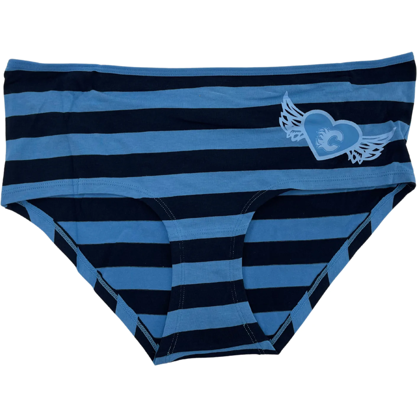 NHL Calgary Flames Ladies Boycut Underwear / 2 pack / Panties / 2 Toned Blue / Calgary Flames Logo / Size XL