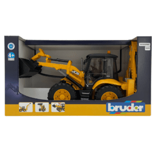 Bruder Backhoe Construction Toy / JCB 5CX Backhoe / Heavy Equipment Toy / Yellow & Black