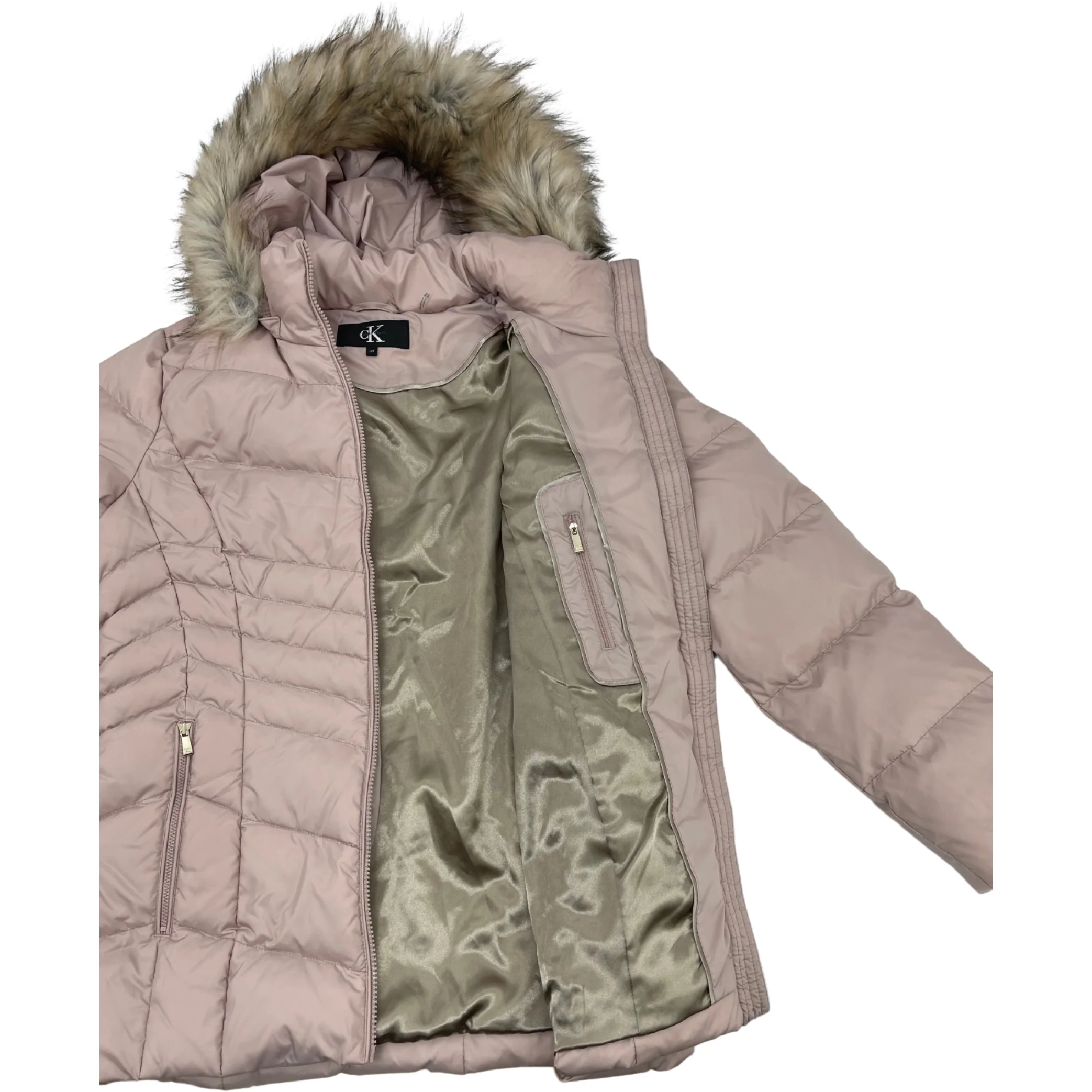 Calvin Klein Women’s Light Pink Winter Jacket / Large