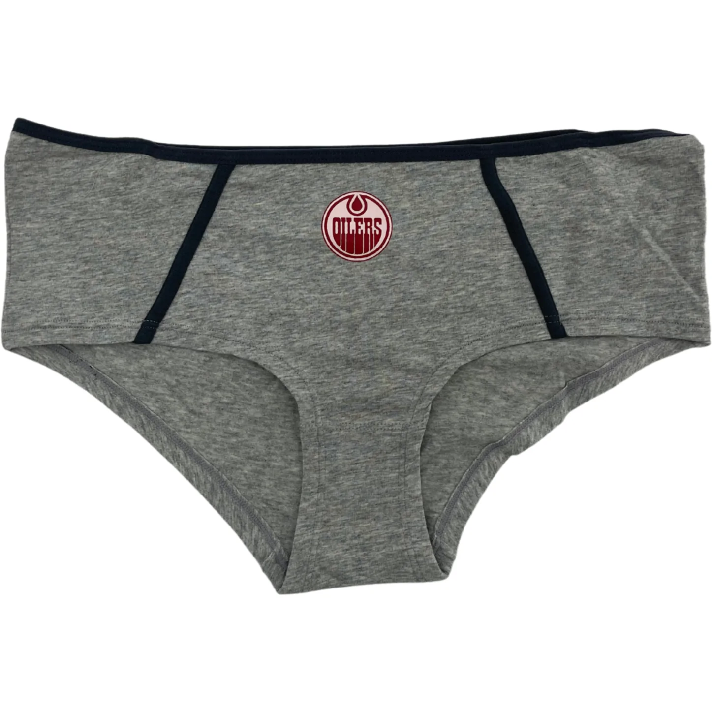 NHL Edmonton Oilers Ladies Boycut Underwear / 2 Pack / Panties / Red & Grey / Edmonton Oilers Logo / Various Sizes