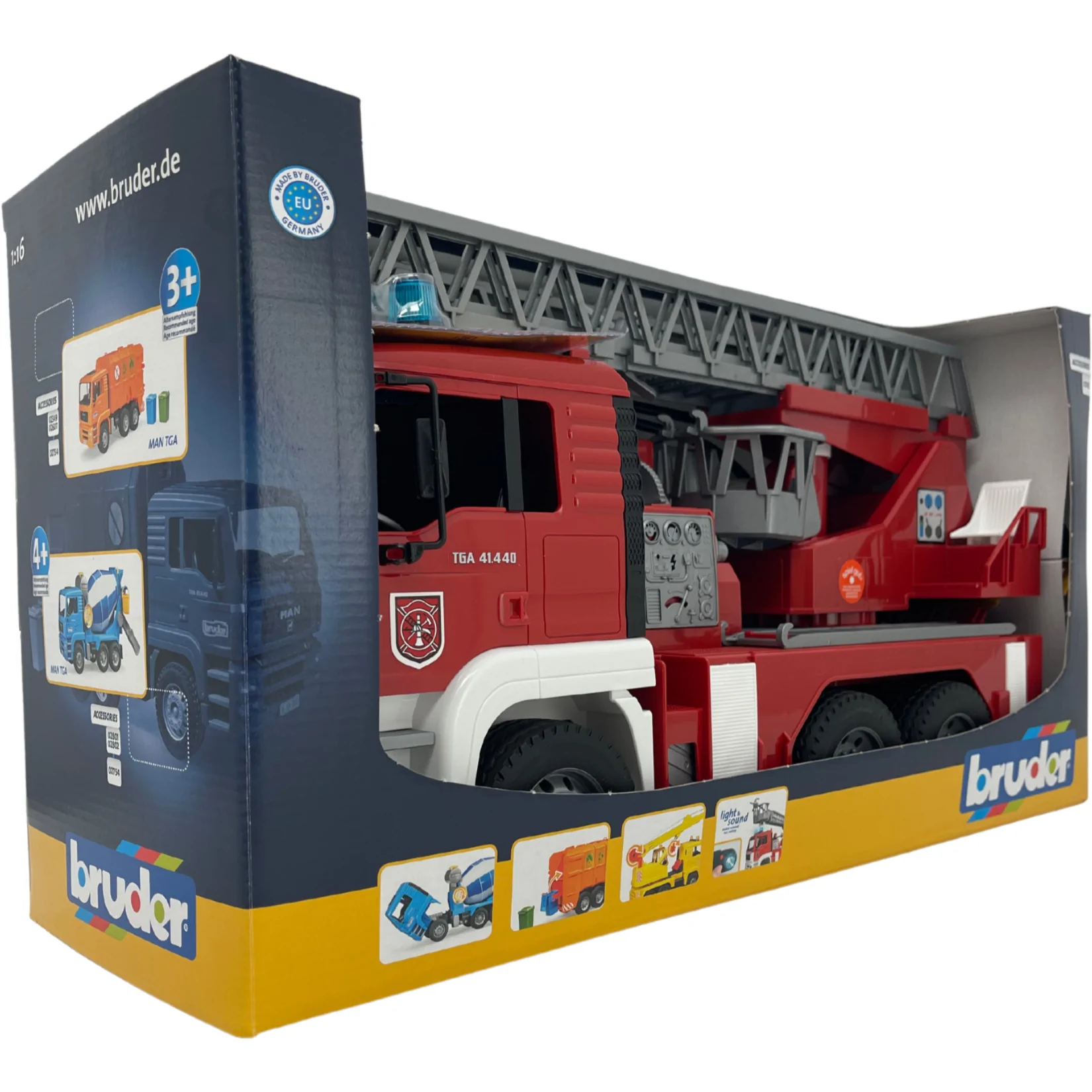 Bruder Fire Truck Toy / Emergency Response Vehicle Toy / Light and Sound / Red Fire Engine