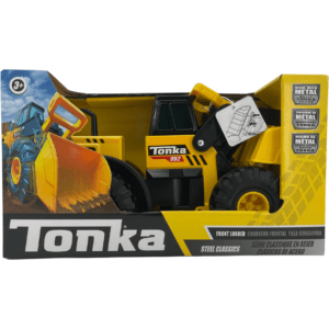 Tonka Metal Front Loader Toy / Construction Toy / Steel Classics / Yellow & Black