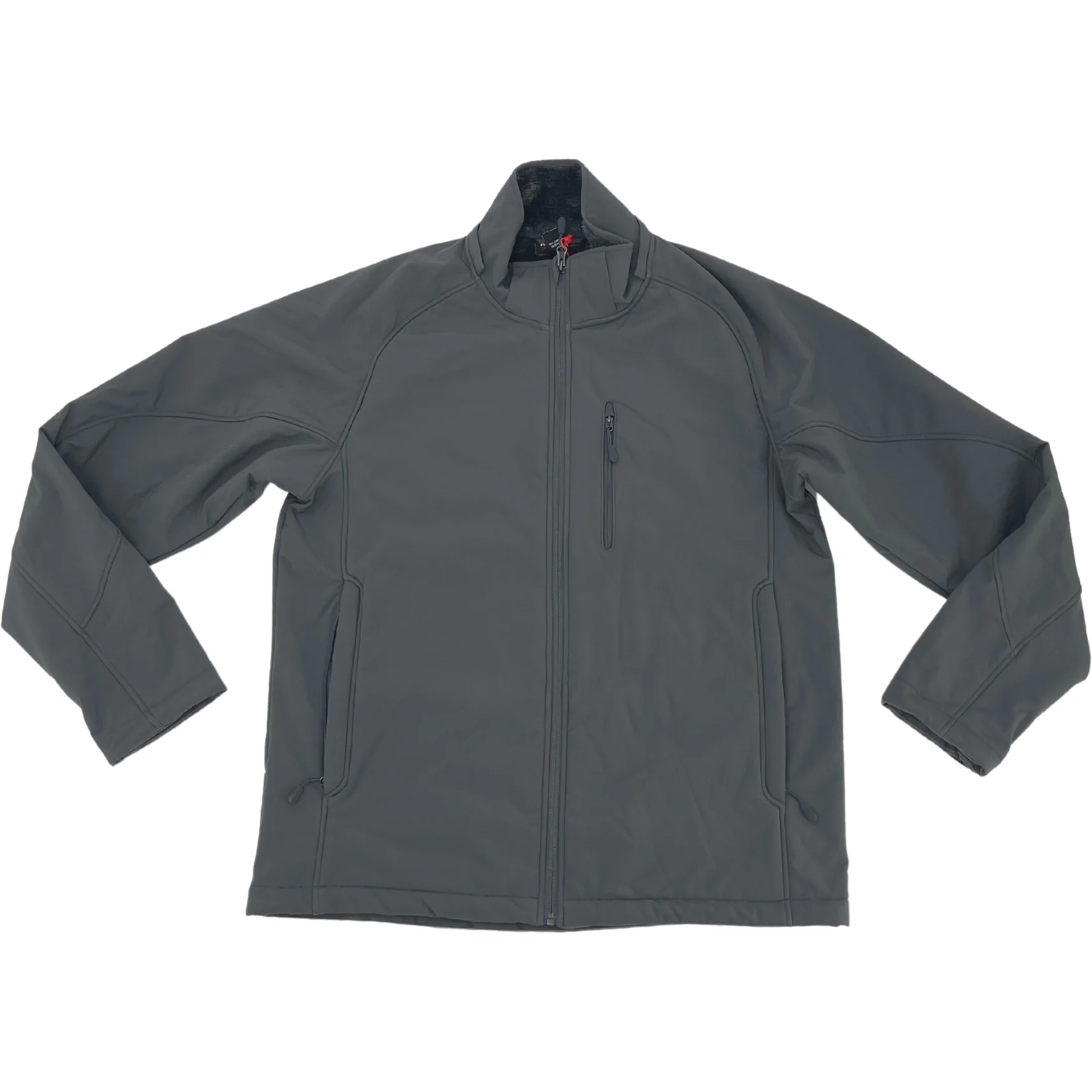 Kirkland Men's Soft Shell Jacket / Sherpa Fleece Lined Coat / Grey / Size L