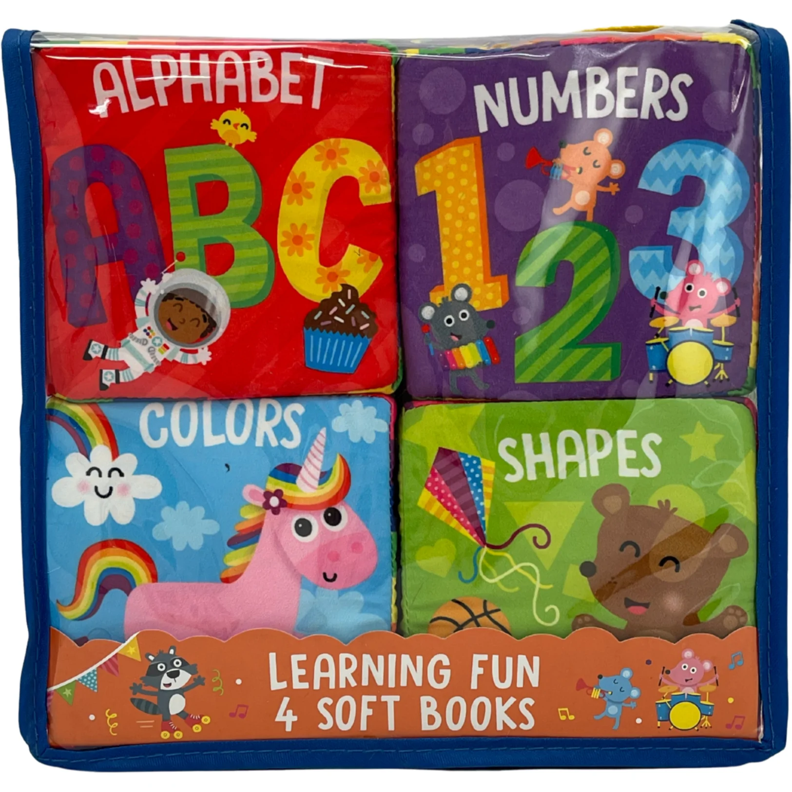 KidsBooks Infant's Soft Learning Books / Set of 4 / Ages 6months + / Various Books
