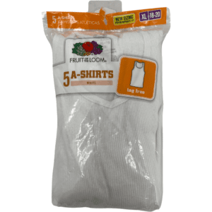 Fruit of The Loom Boy's Undershirt / White / 5 Pack / A-Shirt / Various Sizes **No Tags**