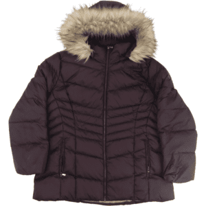 Calvin Klein Women's Winter Coat / Winter Jacket / Purple / Size Large / Faux Fur **NO TAGS **