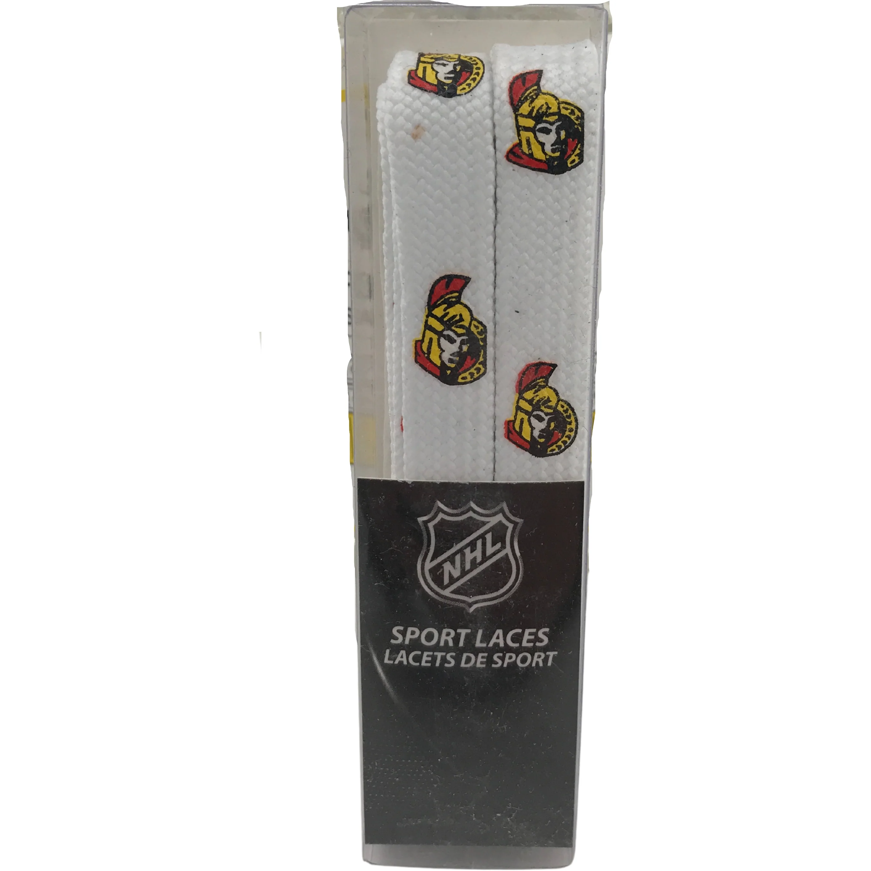 NHL Ottawa Senators Shoe Laces / Sport Laces / White with Senators Logo / 40-41" Long