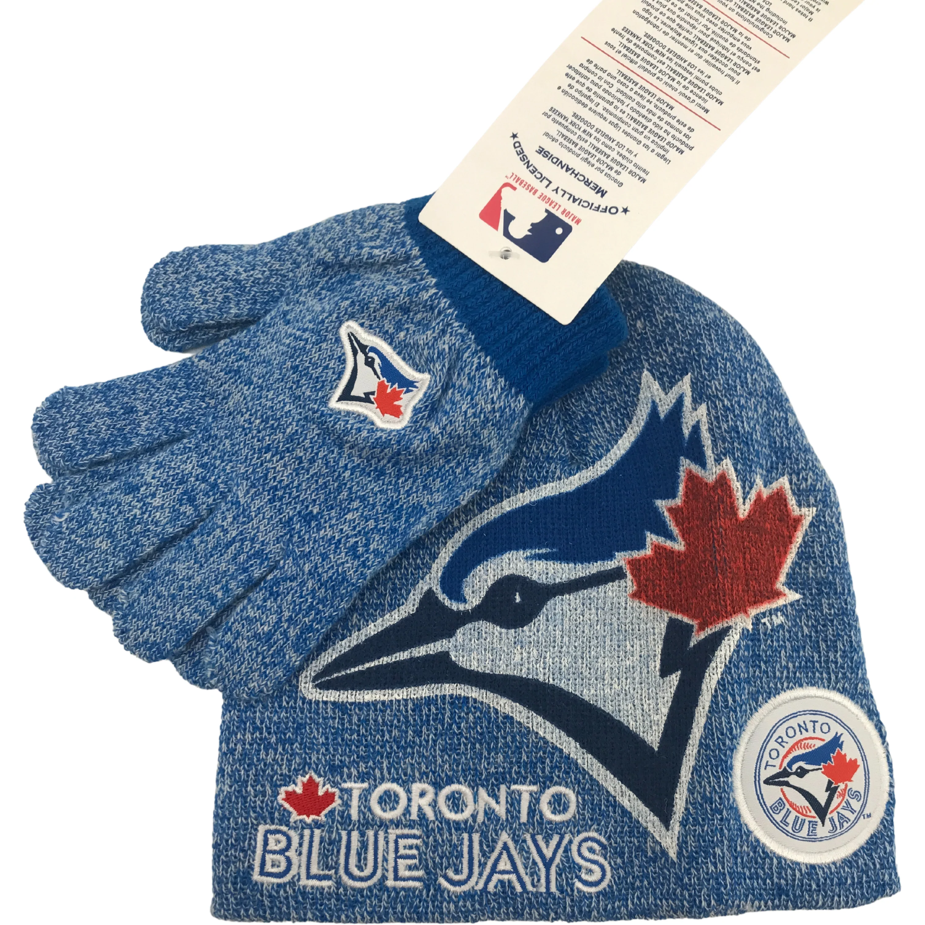 MLB Toronto Blue Jays Hat & Mitt Set / Boys / Size 4-6 / 2 Piece Set
