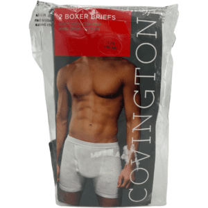 Covington Men's Boxer Briefs / 2 Pack / White / Men's Underwear / Size L **No Tags**