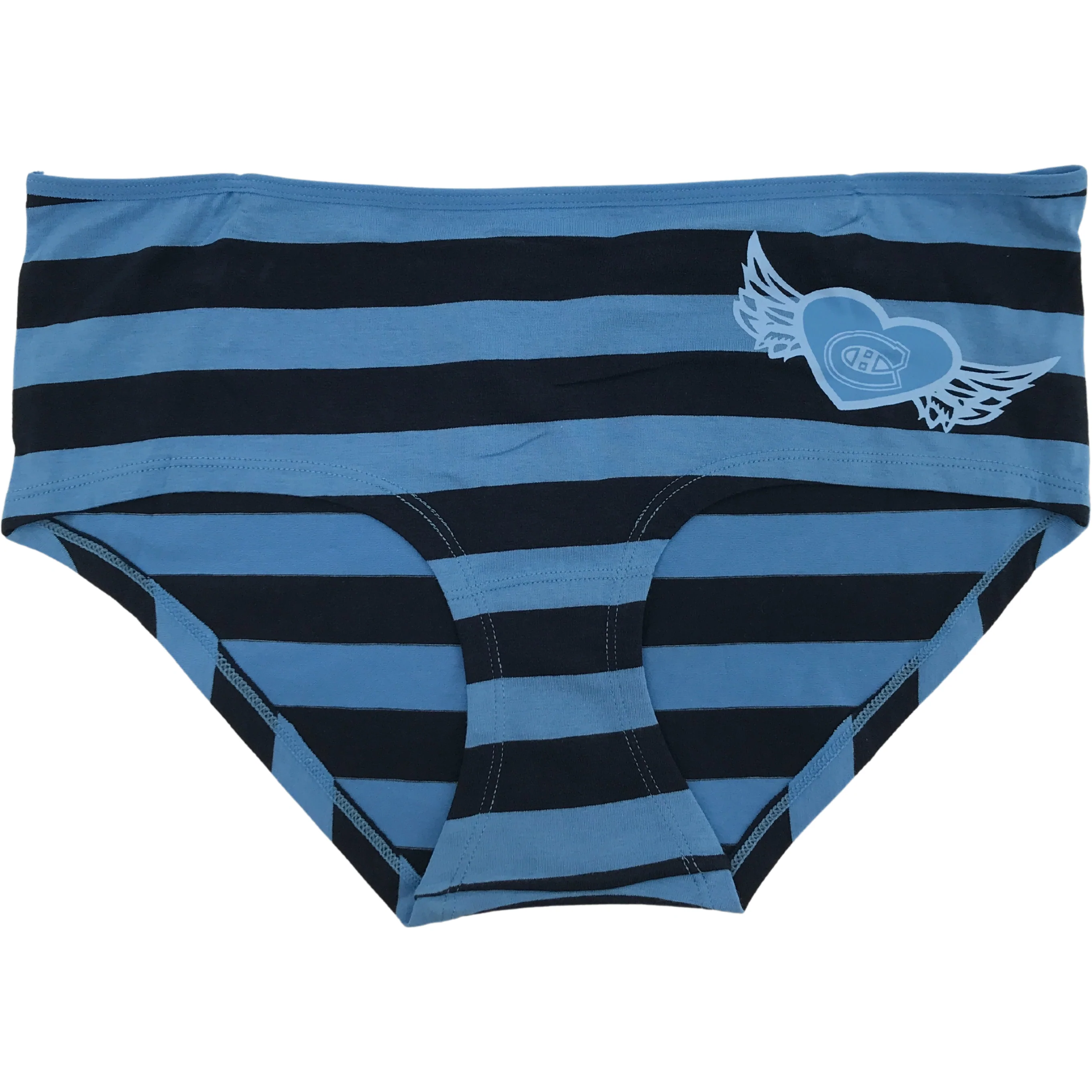 NHL Montreal Canadians Ladies Boycut Underwear / Various Sizes / 2 pack / Panties / 2 Toned Blue / Montreal Canadians Logo