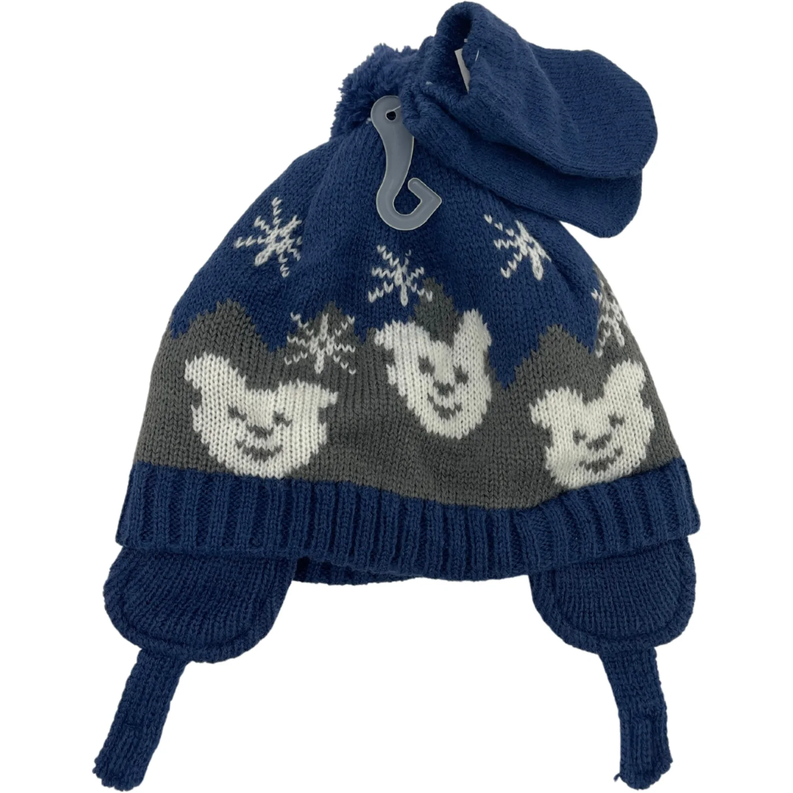 Children’s Blue And Grey Winter Hat & Mitten Set / Various Sizes