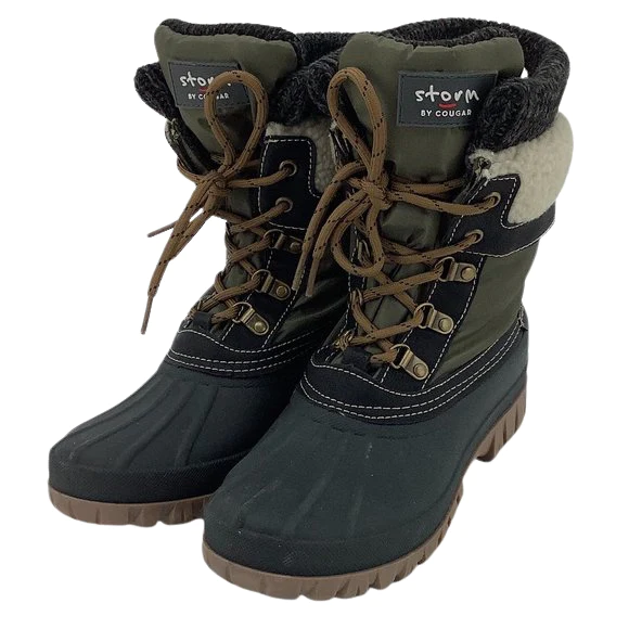 Storm by Cougar Women's Winter Boots / Green and Tan / Size 8