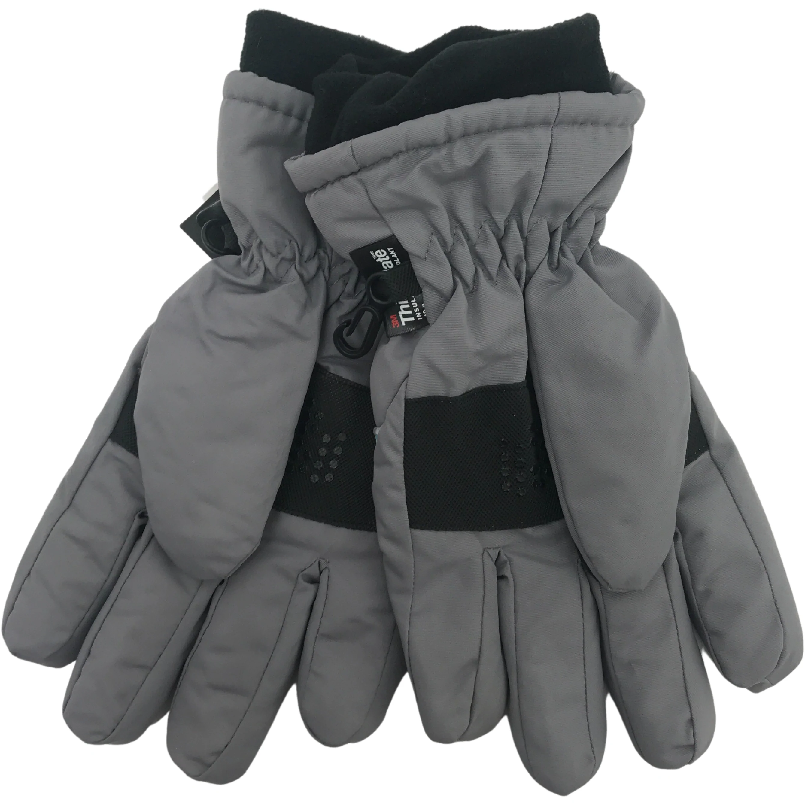 Minus Zero Children's Winter Gloves / Unisex Gloves / Grey with Blue  / Size 8-20