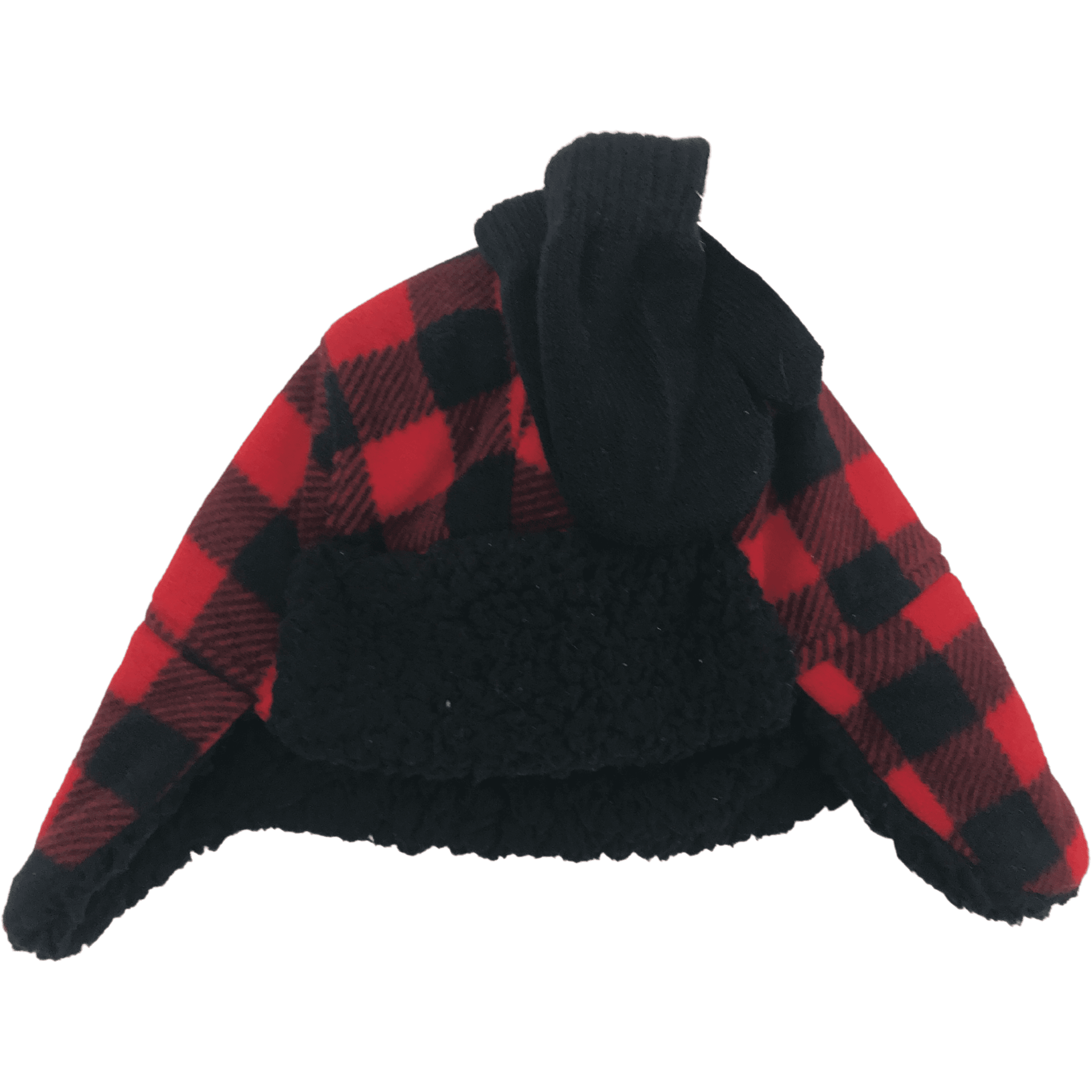 Children's Winter Hat & Glove Set / Red Plaid / Lightweight Mittens / Various Sizes