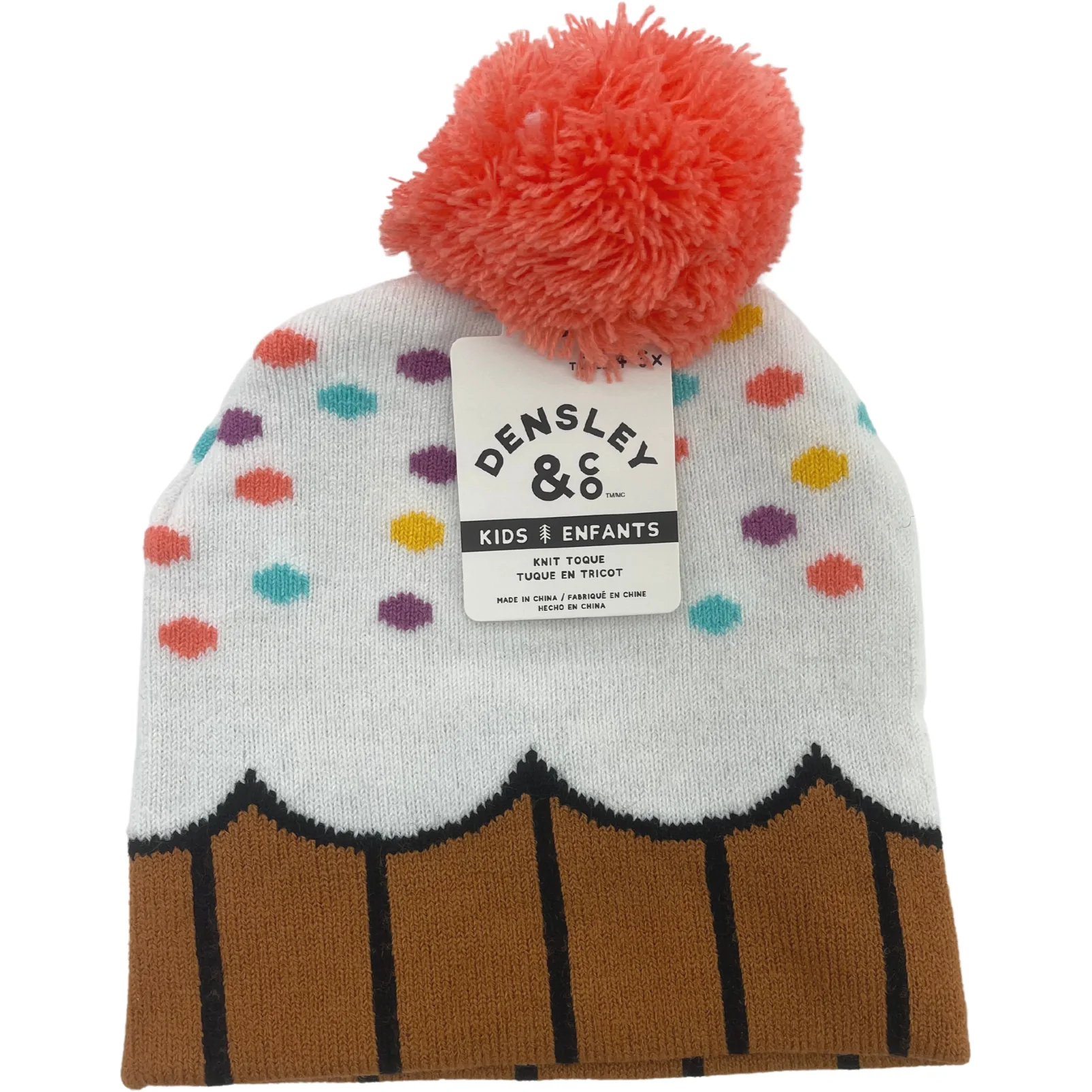 Densley & Co Girl's Youth Knit Hat / Winter Hat / Winter Toque / Cupcake Theme