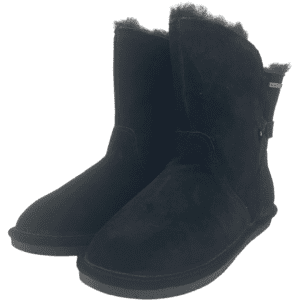 BearPaw Women's Winter Boots / Kinsley / Short Boots / Black / Size 6